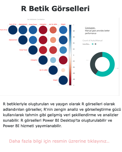 Power BI R Betik Görselleri